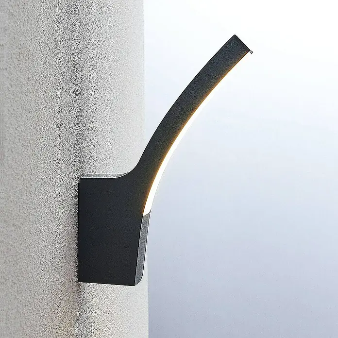 Lindby Außenwandleuchte Ilvita - schwarz, IP54