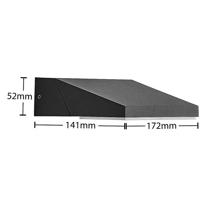 Lucande Außenwandleuchte Auda - schwarz, schwarz, IP65