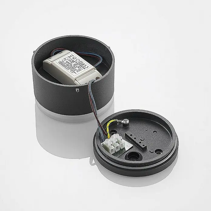 Lindby Außenwandleuchte Mathea - schwarz, schwarz, IP54