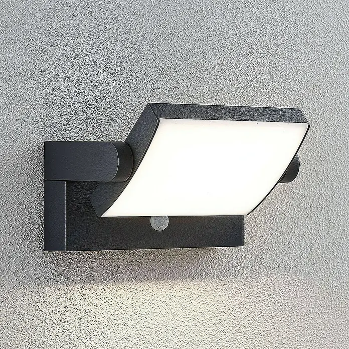 Lindby Außenwandleuchte Sherin - schwarz, IP54