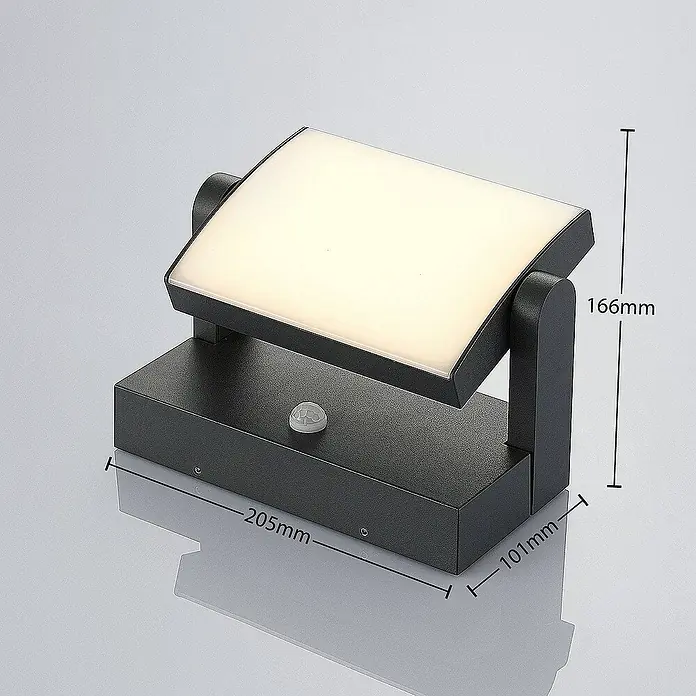 Lindby Außenwandleuchte Sherin - schwarz, IP54