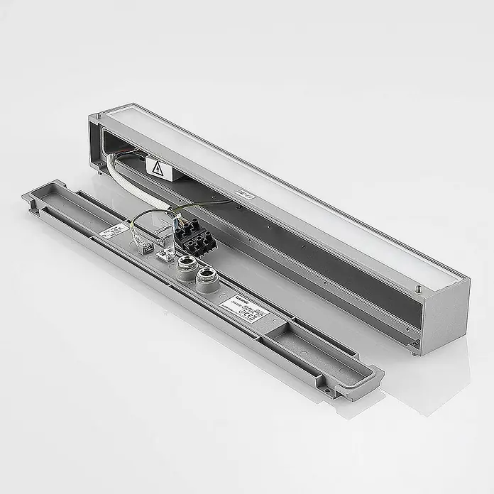 Lucande Außenwandleuchte Lengo - alu / grau / zink, IP65