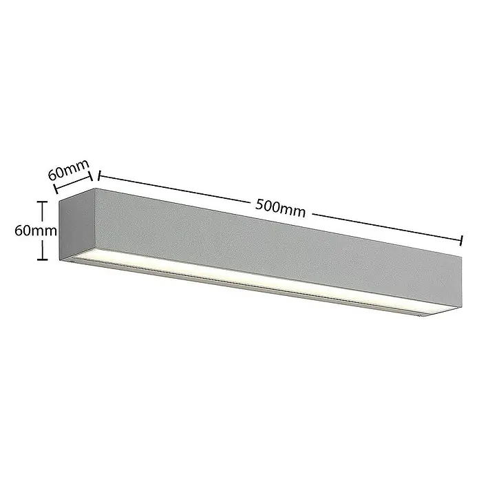 Lucande Außenwandleuchte Lengo - alu / grau / zink, IP65
