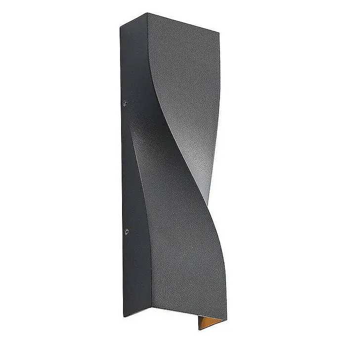 Lucande Außenwandleuchte Tibelya - 4 x 8 x 26 cm, schwarz, schwarz, IP65