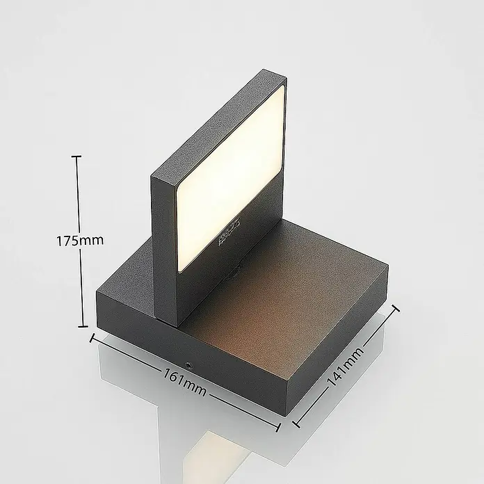 Lucande Außenwandleuchte Silvan - schwarz, IP65