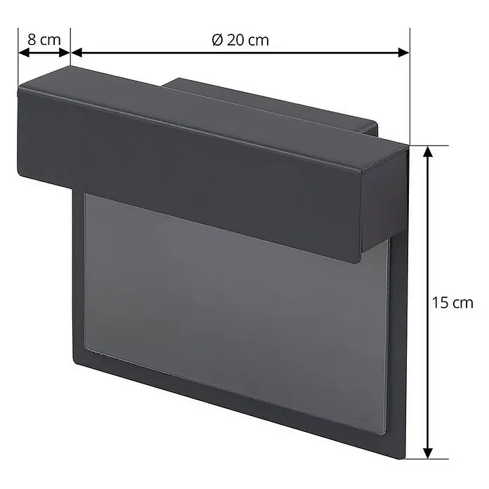Lindby Außenwandleuchte Antal - schwarz, IP44