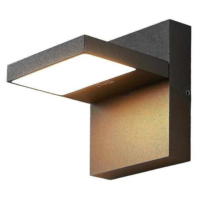 Lucande Außenwandleuchte Silvan - schwarz, IP65