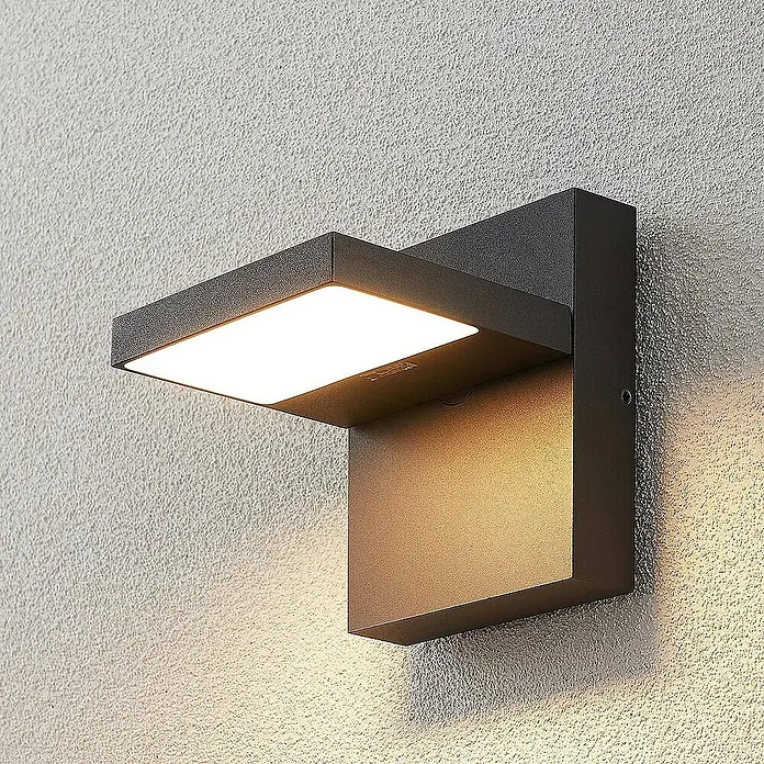 Lucande Außenwandleuchte Silvan - schwarz, IP65