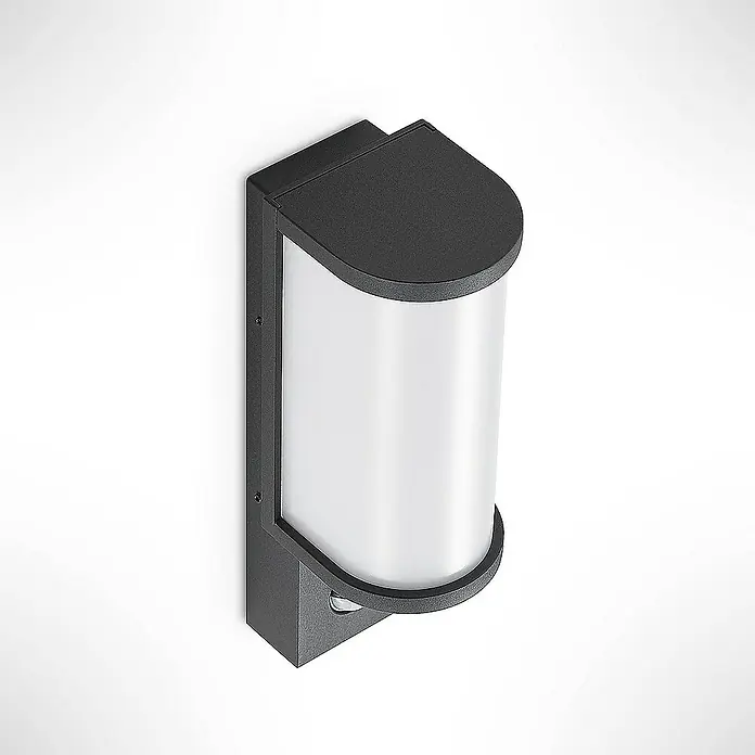 Lucande Außenwandleuchte Jokum - alu / grau / zink, IP54