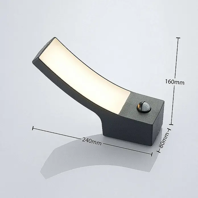 Lindby Außenwandleuchte Ilvita - schwarz, IP54