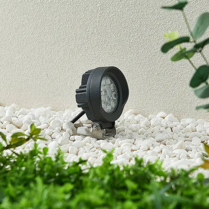 Lindby Außenwandleuchte Emar - 6,2 x 10,5 x 33,4 cm, schwarz, schwarz, IP65