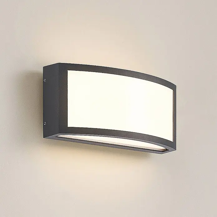 Lindby Außenwandleuchte Jakari - 8,5 x 26 x 12 cm, schwarz, schwarz, IP54