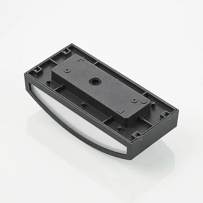 Lindby Außenwandleuchte Jakari - 8,5 x 26 x 12 cm, schwarz, schwarz, IP54