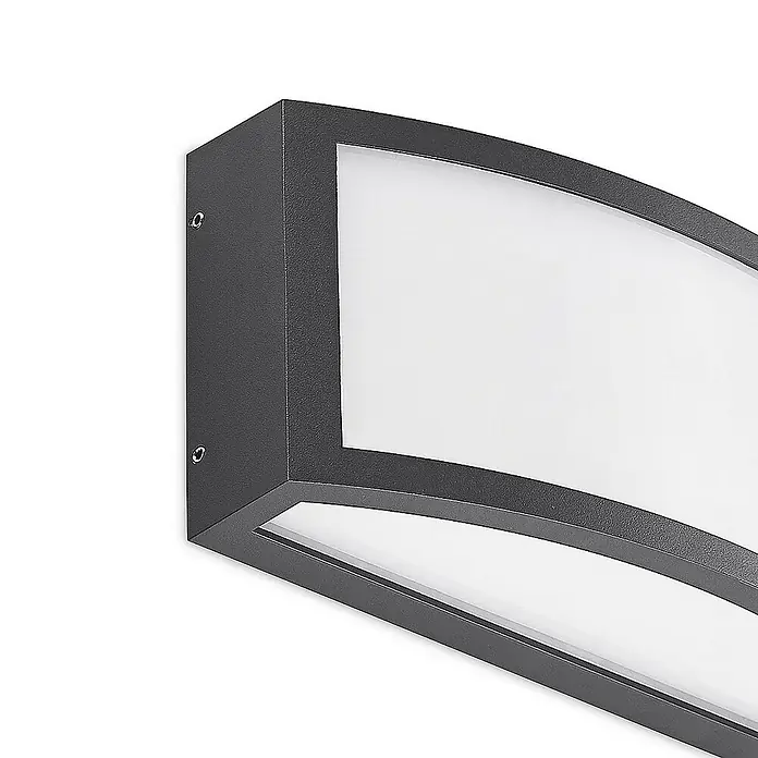 Lindby Außenwandleuchte Jakari - 8,5 x 26 x 12 cm, schwarz, schwarz, IP54