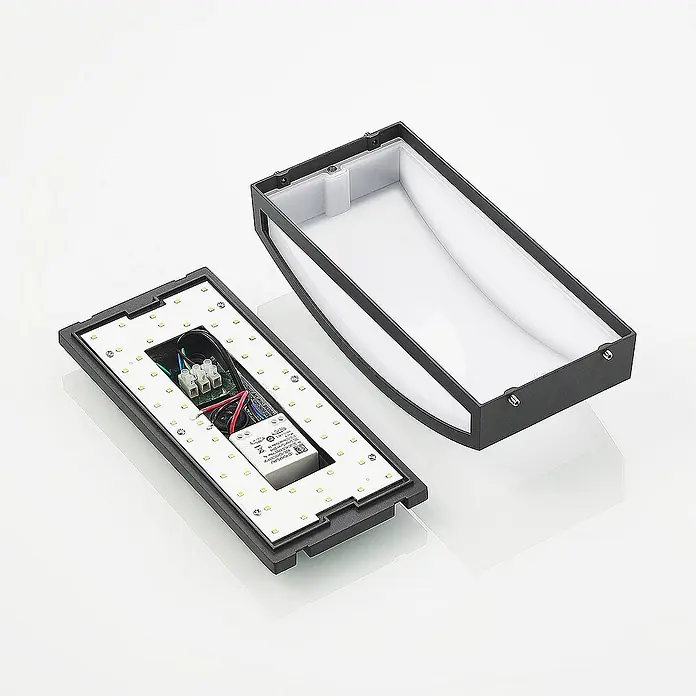 Lindby Außenwandleuchte Jakari - 8,5 x 26 x 12 cm, schwarz, schwarz, IP54