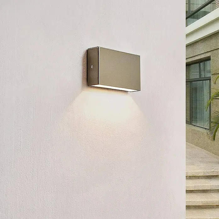 Arcchio Außenwandleuchte Karline - alu / grau / zink, alu / grau / zink, IP65