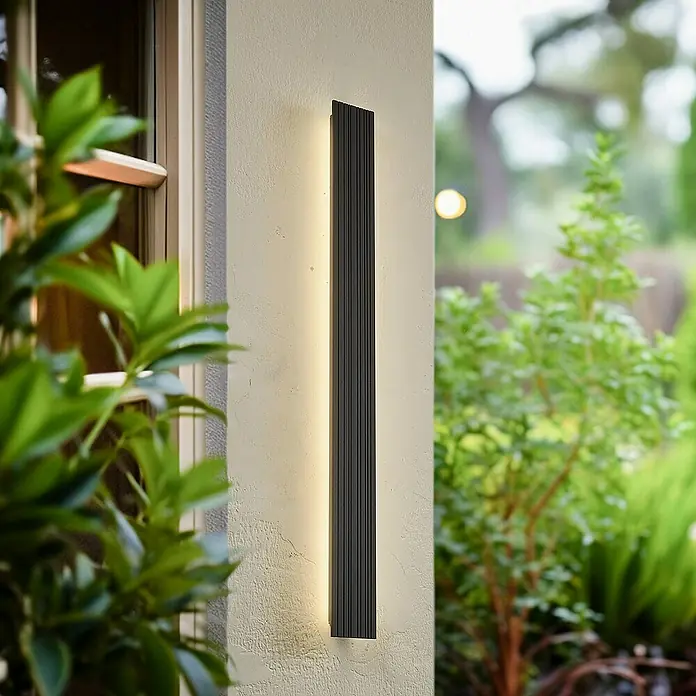 Lucande Außenwandleuchte Melira - schwarz, schwarz, IP65