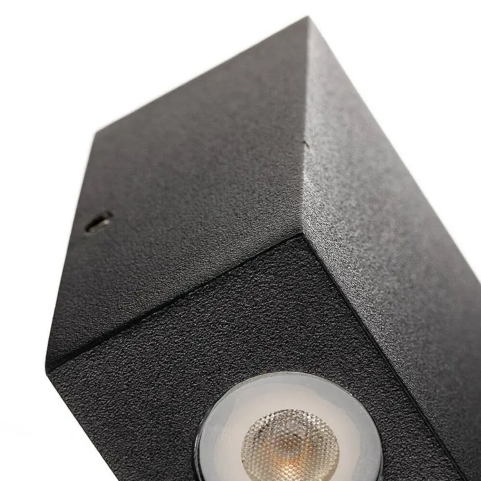 Lucande Außenwandleuchte Henor - schwarz, schwarz, IP54