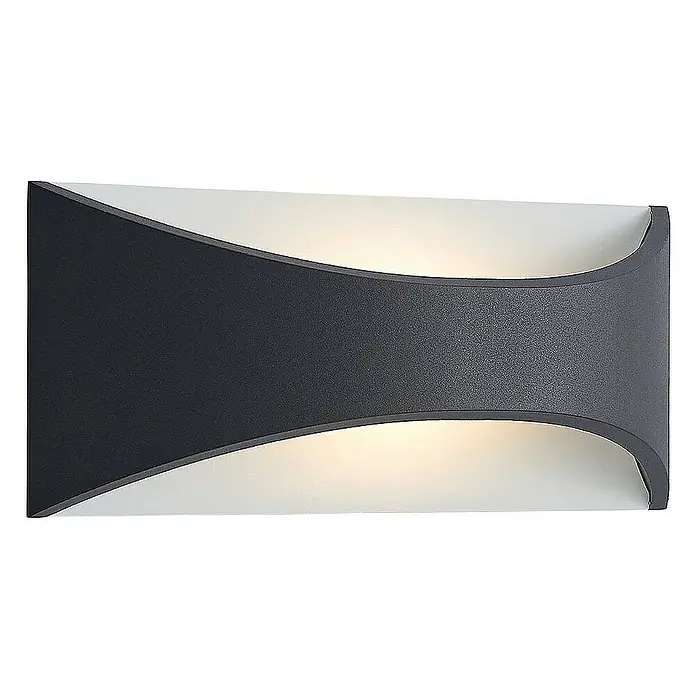 Lindby Außenwandleuchte Mathea - schwarz, schwarz, IP65