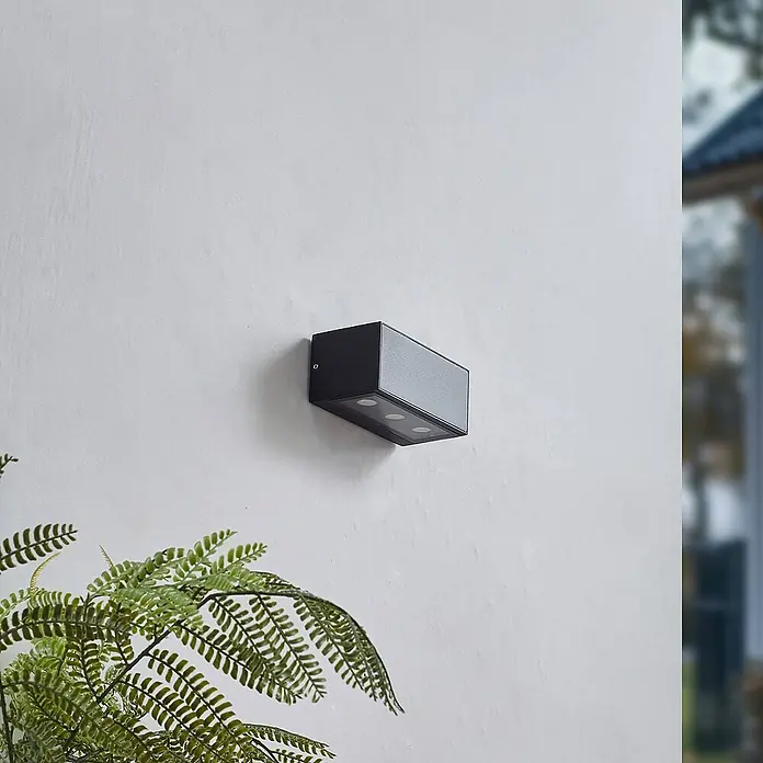 Lucande Außenwandleuchte Selim - schwarz, IP65