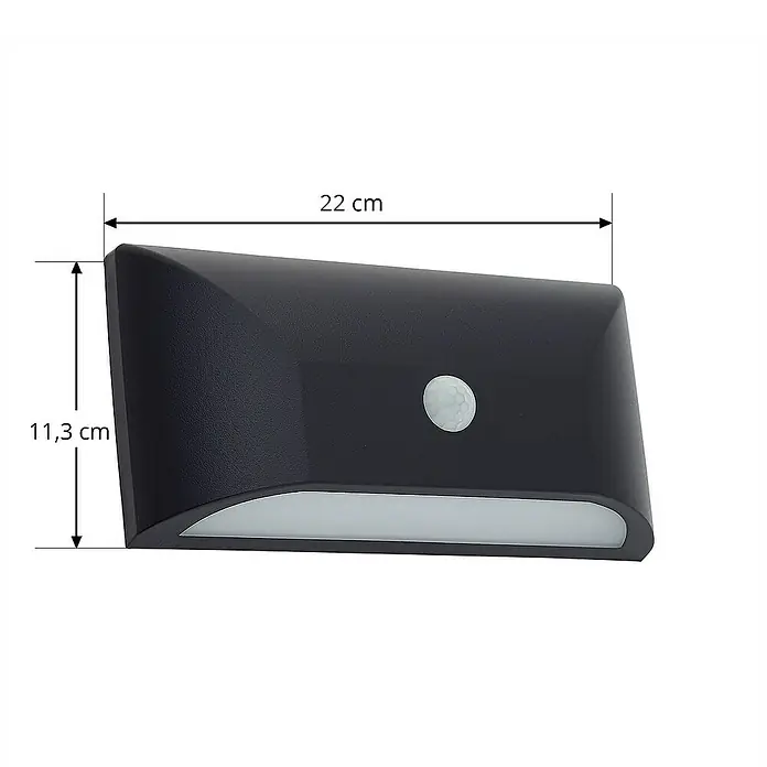 Lindby Außenwandleuchte Siana - 5,8 x 22 x 11,3 cm, schwarz, IP65