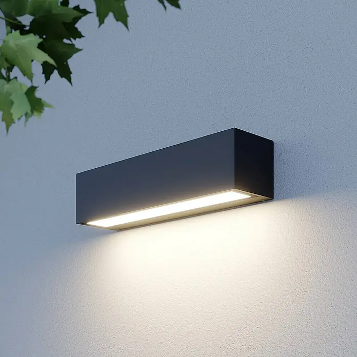 Lucande Außenwandleuchte Lengo - schwarz, IP65