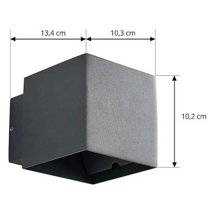 Lindby Außenwandleuchte Esani - schwarz, schwarz, IP54