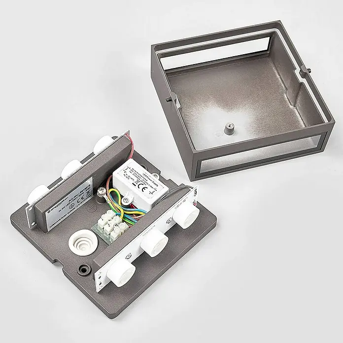 Lucande Außenwandleuchte Trixy - schwarz, schwarz, IP54