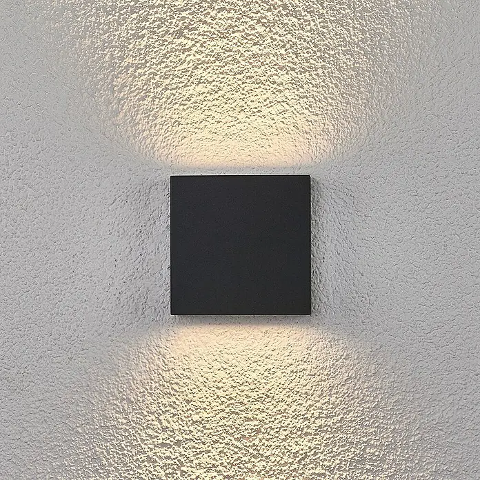 Lucande Außenwandleuchte Trixy - schwarz, schwarz, IP54