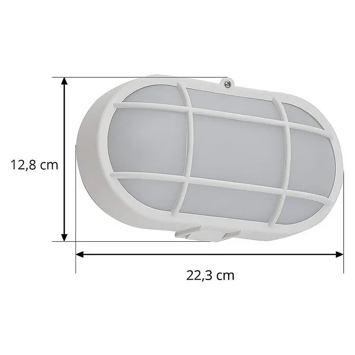 Lindby Außenwandleuchte Alisha - weiß / opal, IP54