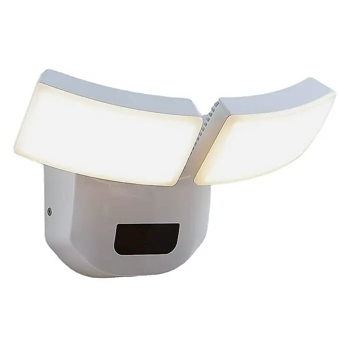 Lindby Außenwandleuchte Nikias - 18,5 x 30,4 x 21,3 cm, weiß / opal, weiß / opal, IP54