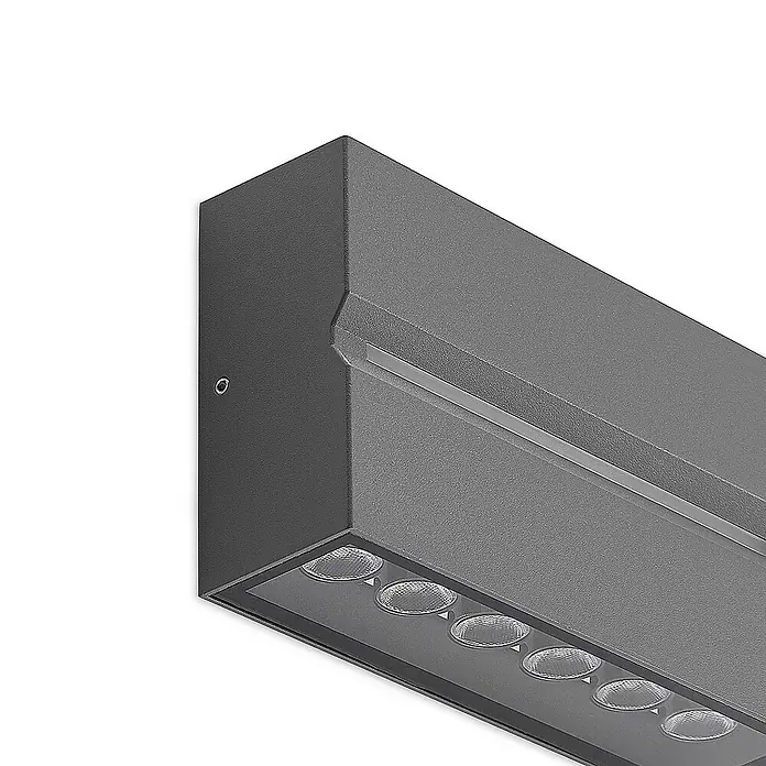 Prios Außenwandleuchte Itarion - 5 x 18 x 11 cm, alu / grau / zink, IP54