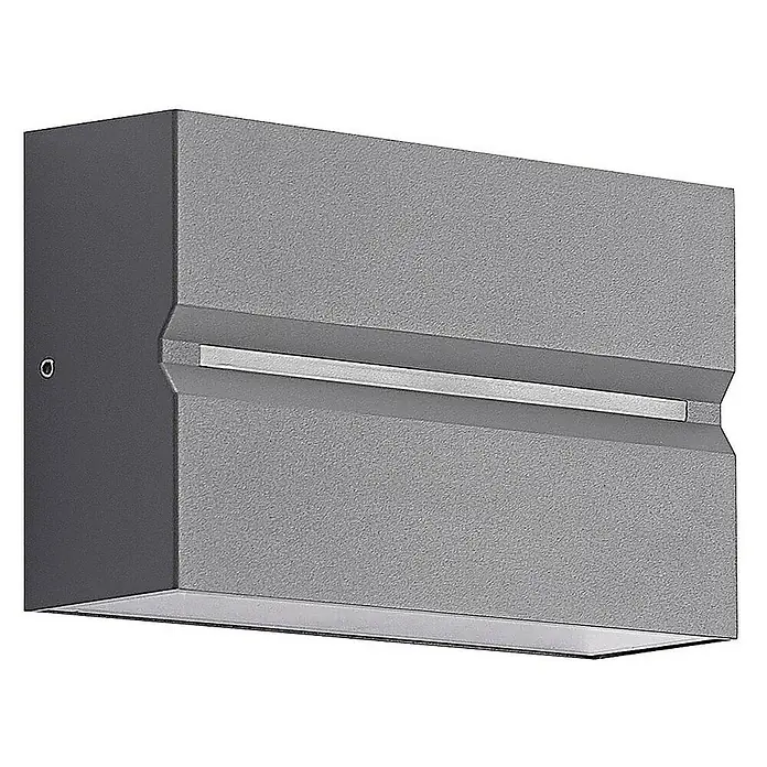 Prios Außenwandleuchte Itarion - 5 x 18 x 11 cm, alu / grau / zink, IP54