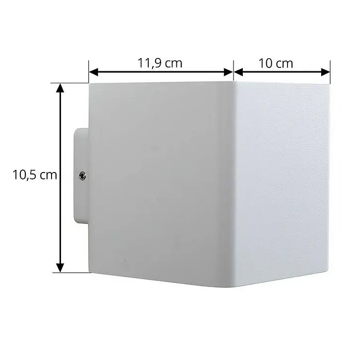 Lucande Außenwandleuchte Aaron - weiß / opal, IP54