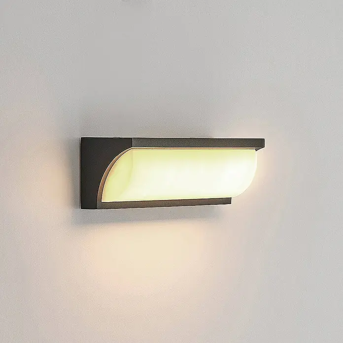Lucande Außenwandleuchte Aune - schwarz, schwarz, IP65