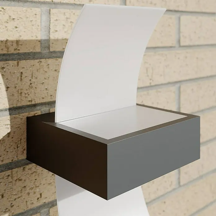 Lucande Außenwandleuchte Skadi - alu / grau / zink, IP54