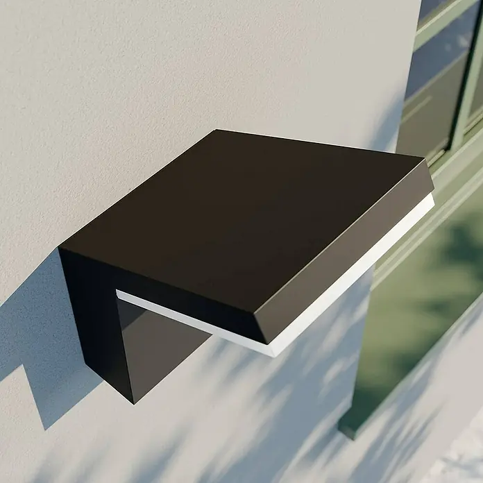 Arcchio Außenwandleuchte Yolena - schwarz, schwarz, IP65