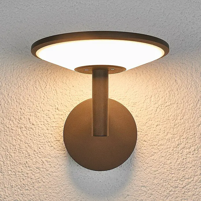 Lucande Außenwandleuchte Fenia - schwarz, IP65