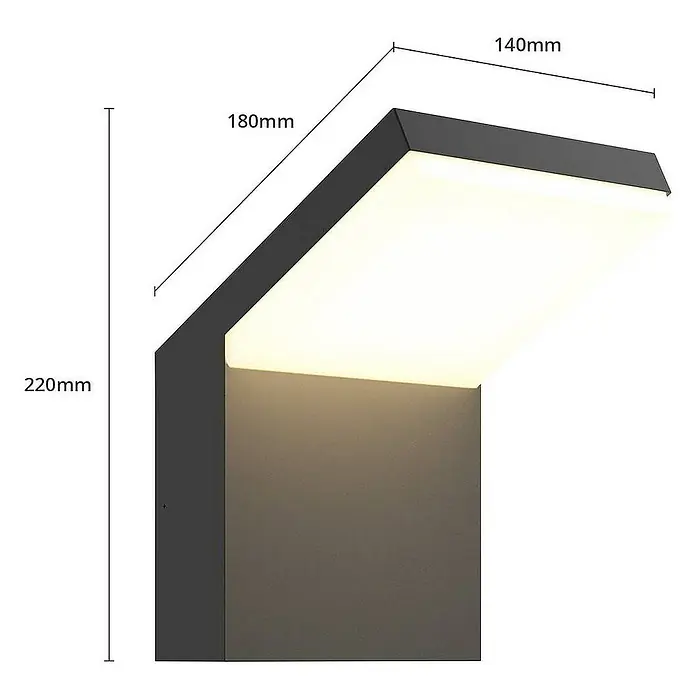Arcchio Außenwandleuchte Yolena - schwarz, schwarz, IP65