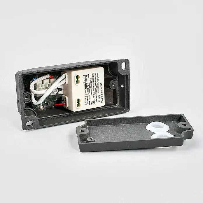 Lucande Außenwandleuchte Mikka - schwarz, schwarz, IP54