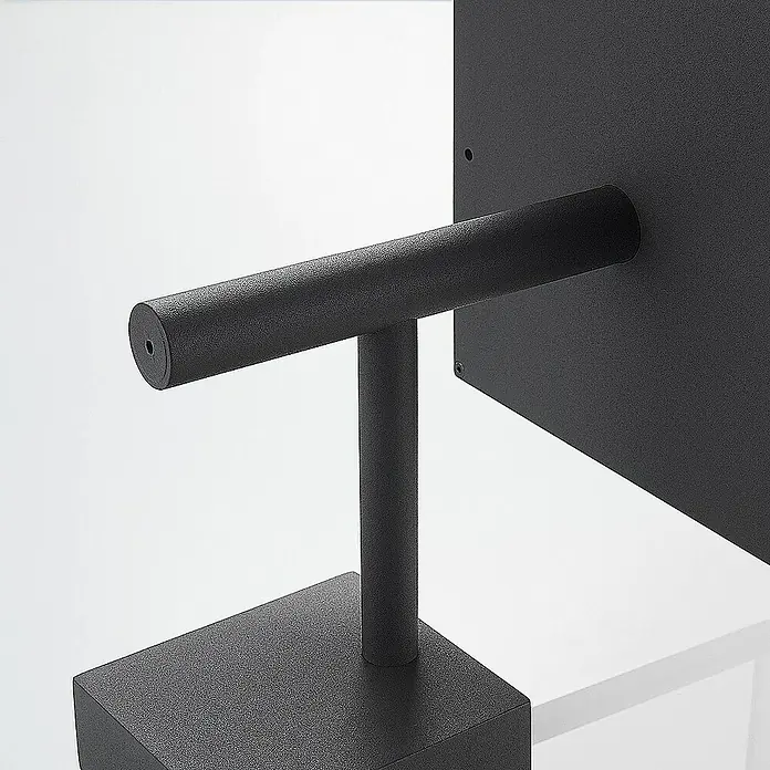 Lucande Außenwandleuchte Cube - 25,6 x 18 x 37 cm, schwarz, IP54