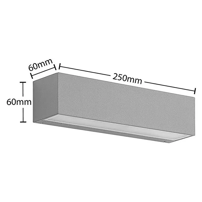 Lucande Außenwandleuchte Lengo - alu / grau / zink, IP65
