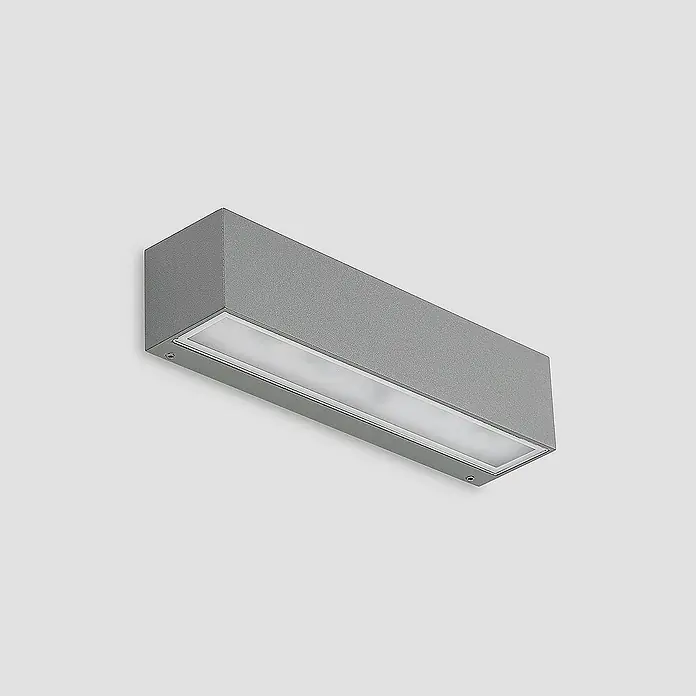 Lucande Außenwandleuchte Lengo - alu / grau / zink, IP65