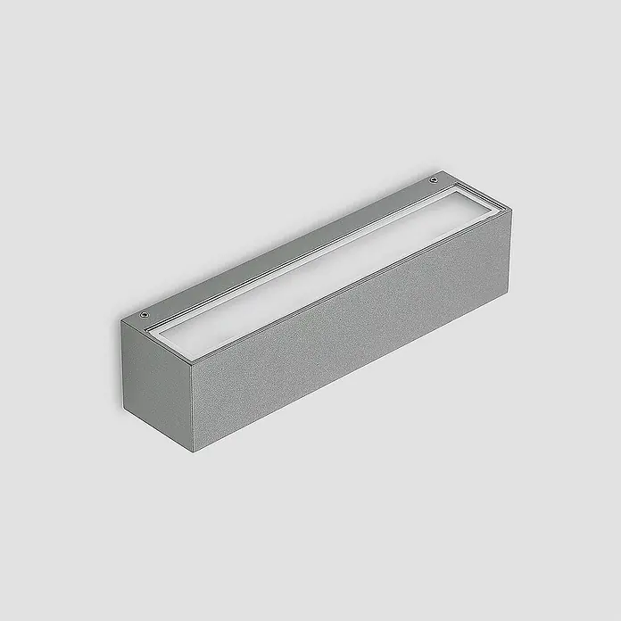 Lucande Außenwandleuchte Lengo - alu / grau / zink, IP65