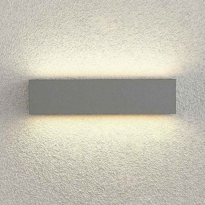 Lucande Außenwandleuchte Lengo - alu / grau / zink, IP65