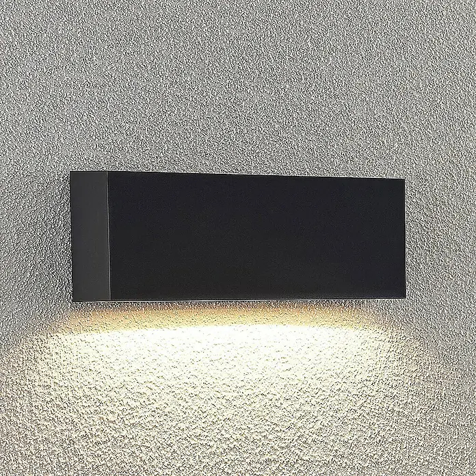 Lindby Außenwandleuchte Jarte - schwarz, schwarz, IP65