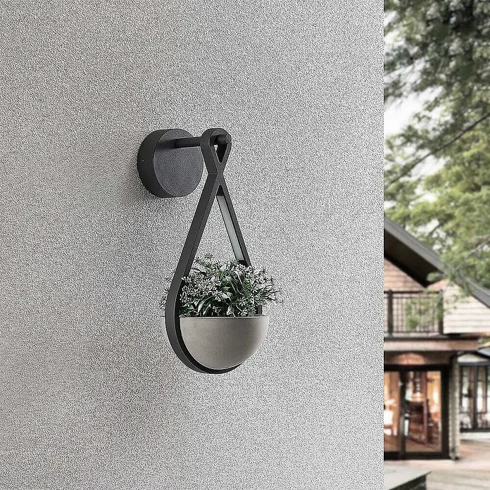 Lucande Außenwandleuchte Florka - alu / grau / zink, alu / grau / zink, IP54