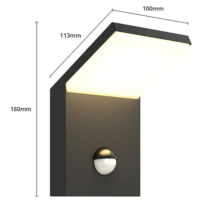 Lucande Außenwandleuchte Nevio - alu / grau / zink, IP54