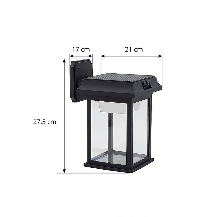 Lindby Außenwandleuchte Latarka - schwarz, IP44