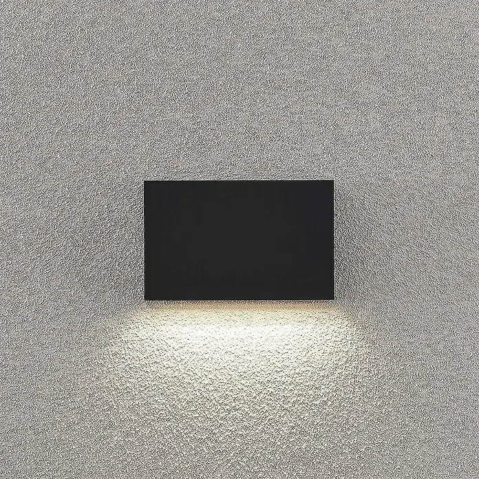 Lindby Außenwandleuchte Jarte - schwarz, schwarz, IP65